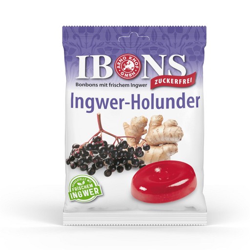 IBONS Ingwer Holunder o.Zucker Tüte Lutschbonbons IBONS Ingwer Holunder o.Zucker Tüte Lutschbonbons